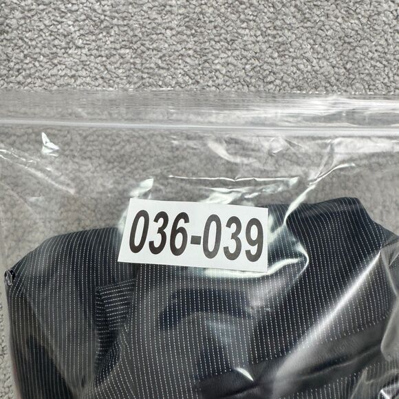 Guess Suit Blazer Jacket Mens Small Black Pinstriped Cotton Blend Single Vented - Picture 11 of 11